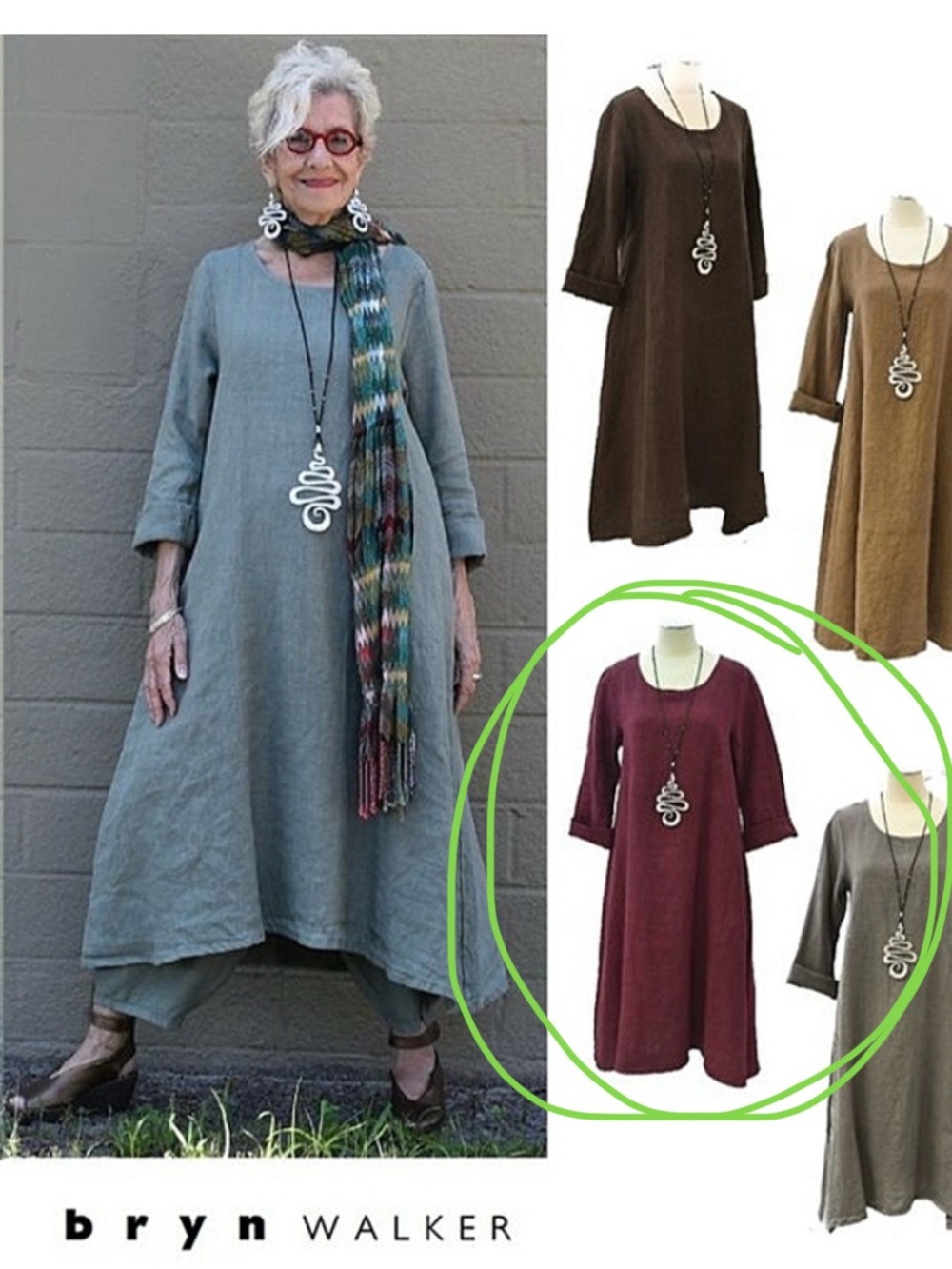 Bryn Walker Heavy Linen Linus Dress 2X Fall Autumn